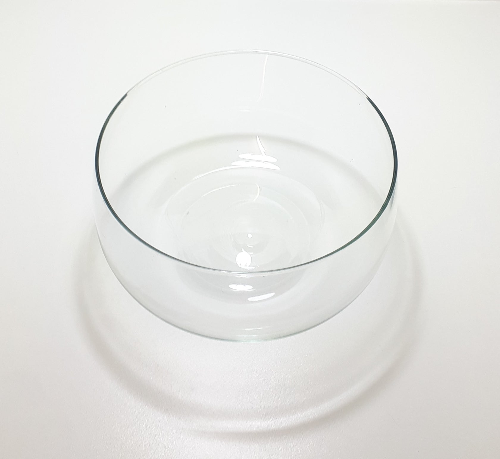 Elegant Contemporary Large Glass Salad Serving Bowl