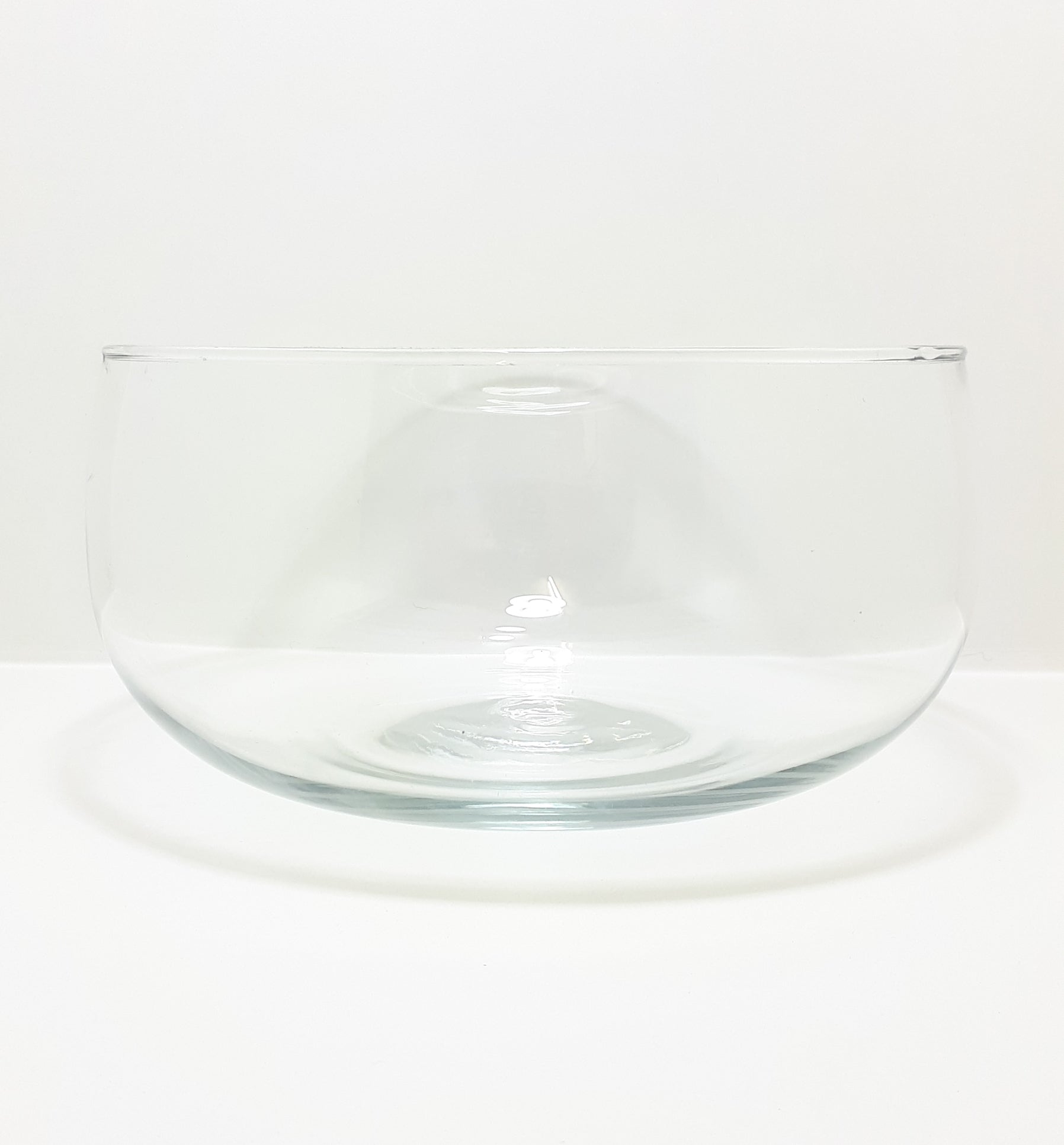 Elegant Contemporary Large Glass Salad Serving Bowl
