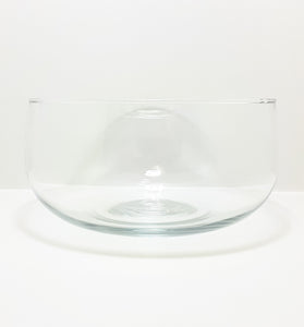 Elegant Contemporary Large Glass Salad Serving Bowl