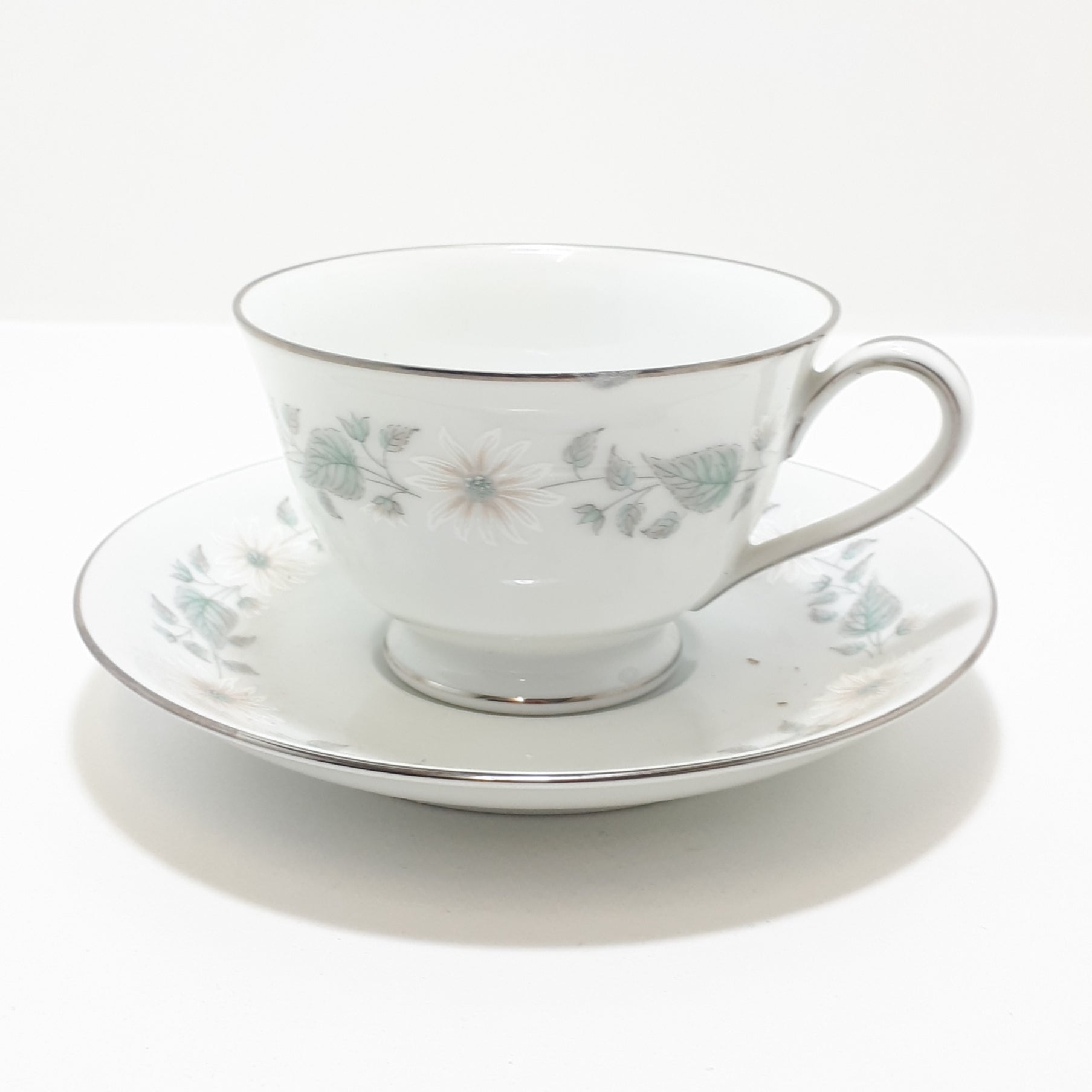 Two Fine Porcelain Noritake Tea Duos – Wellesley Pattern 6214 & Savoy Pattern 5825