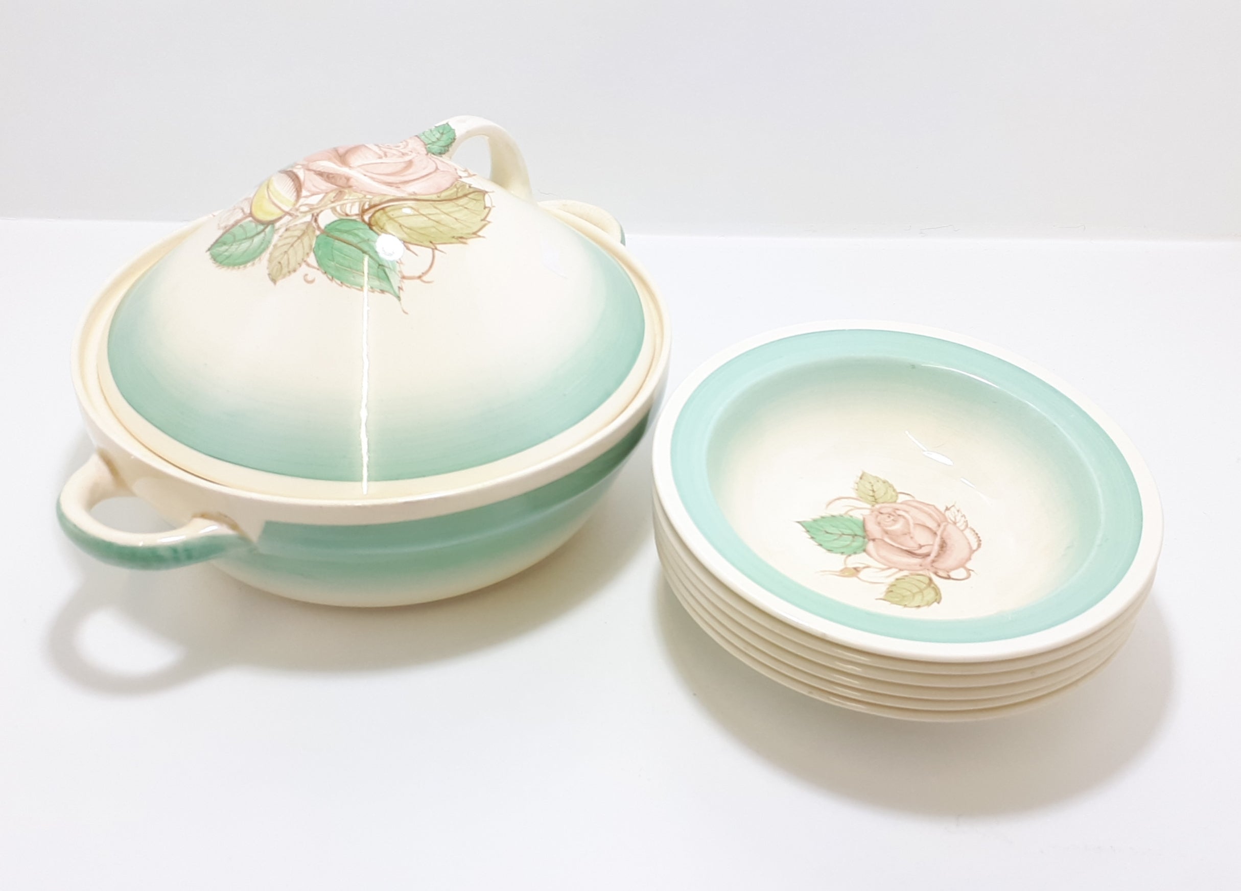 Susie Cooper Dessert Set – Patricia Rose Pattern