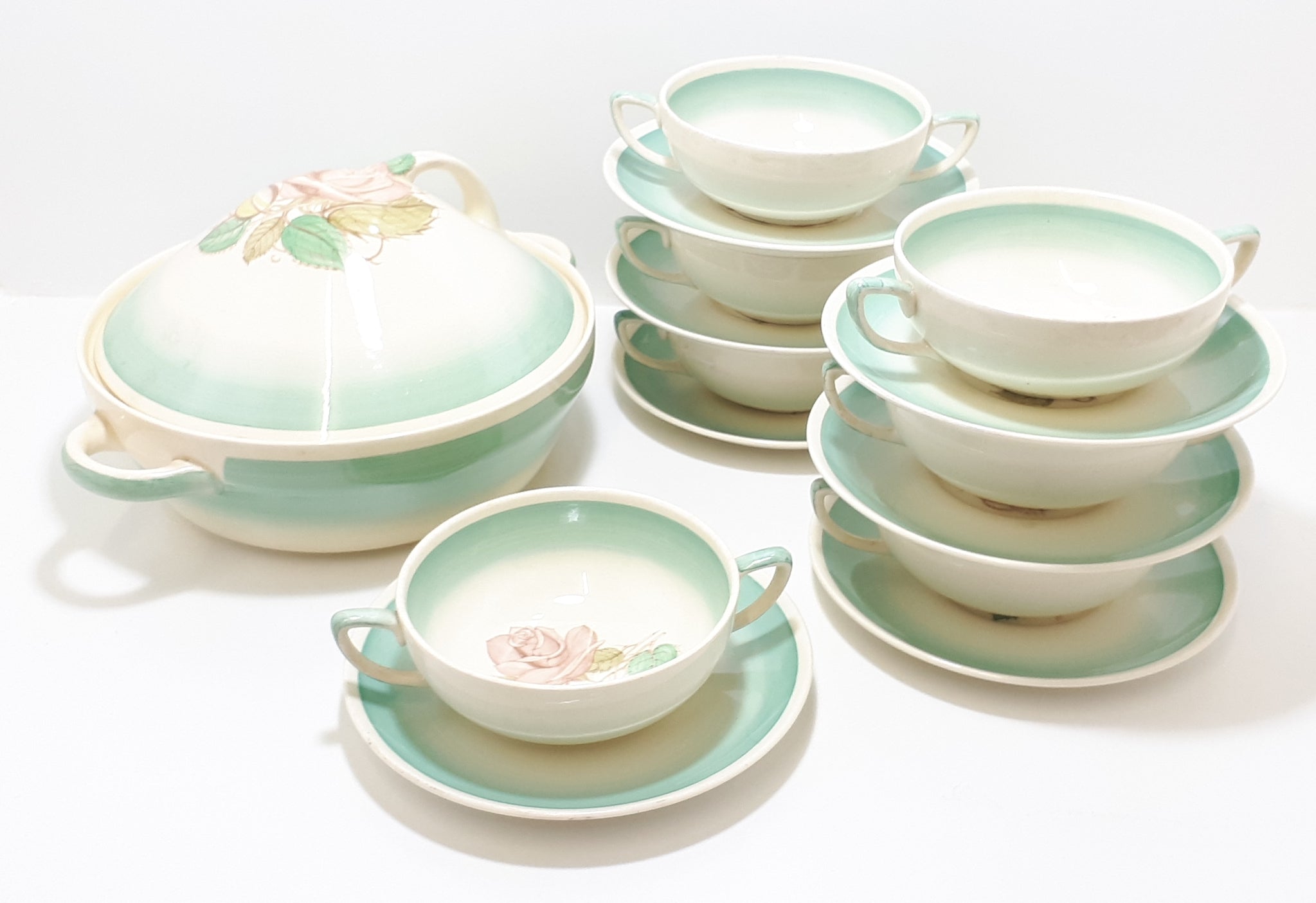 Susie Cooper Soup Set – Patricia Rose Pattern
