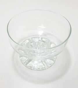 Set Of 6 Clear Glass Pedestal Dessert Bowls