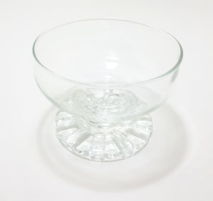 Set Of 6 Clear Glass Pedestal Dessert Bowls