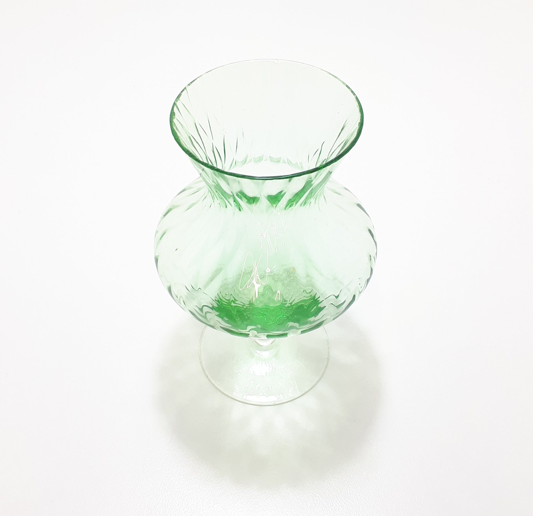 Vintage Chartreuse Green Tulip Vase