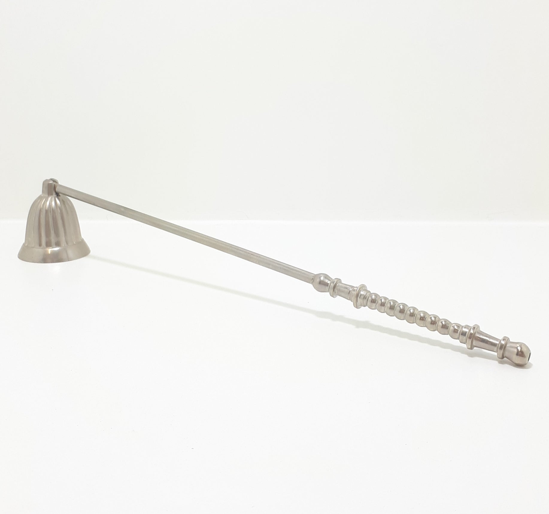 Silver Plated Vintage Solid Stem With Swivel Bowl Mid-Century Candle Snuffer – Bell Shape