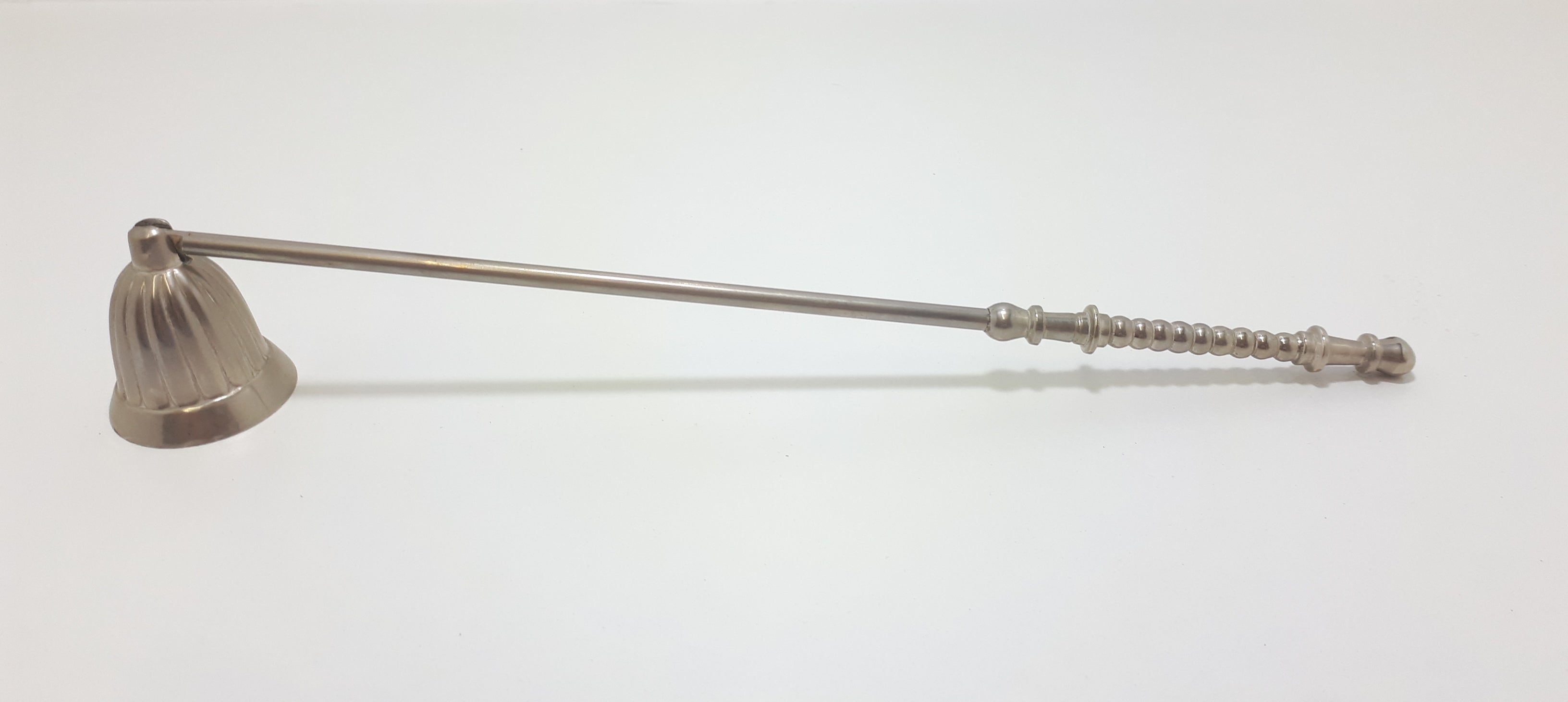 Silver Plated Vintage Solid Stem With Swivel Bowl Mid-Century Candle Snuffer – Bell Shape