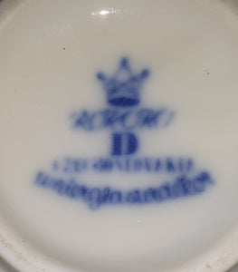 Czechoslovakian Flow Blue Dubí u Teplic (1945-1989) Tea Service Set – Tea Pot, Creamer & Lidded Sugar Bowl