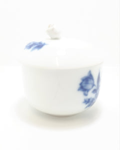 Czechoslovakian Flow Blue Dubí u Teplic (1945-1989) Tea Service Set – Tea Pot, Creamer & Lidded Sugar Bowl