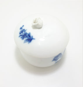 Czechoslovakian Flow Blue Dubí u Teplic (1945-1989) Tea Service Set – Tea Pot, Creamer & Lidded Sugar Bowl