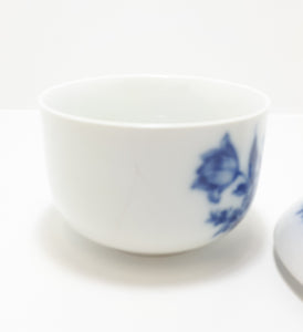 Czechoslovakian Flow Blue Dubí u Teplic (1945-1989) Tea Service Set – Tea Pot, Creamer & Lidded Sugar Bowl