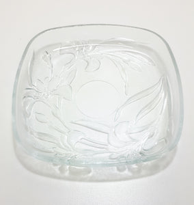 Vintage Set Of 6 Squared Glass Entre / Dessert Bowls