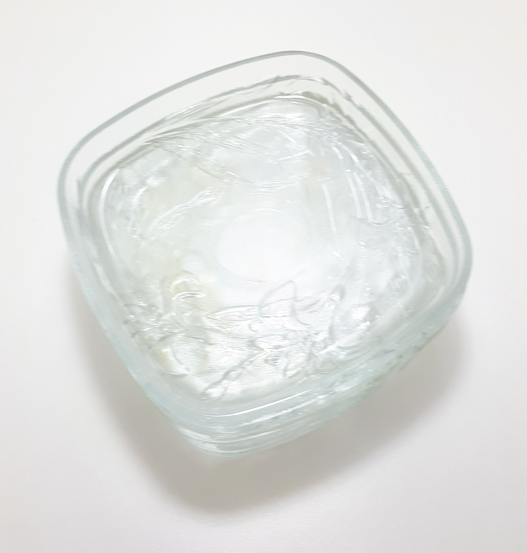 Vintage Set Of 6 Squared Glass Entre / Dessert Bowls
