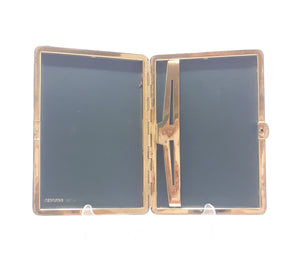 Vintage Genuine Ostrich Hide Leather Smokers Cigarette Case