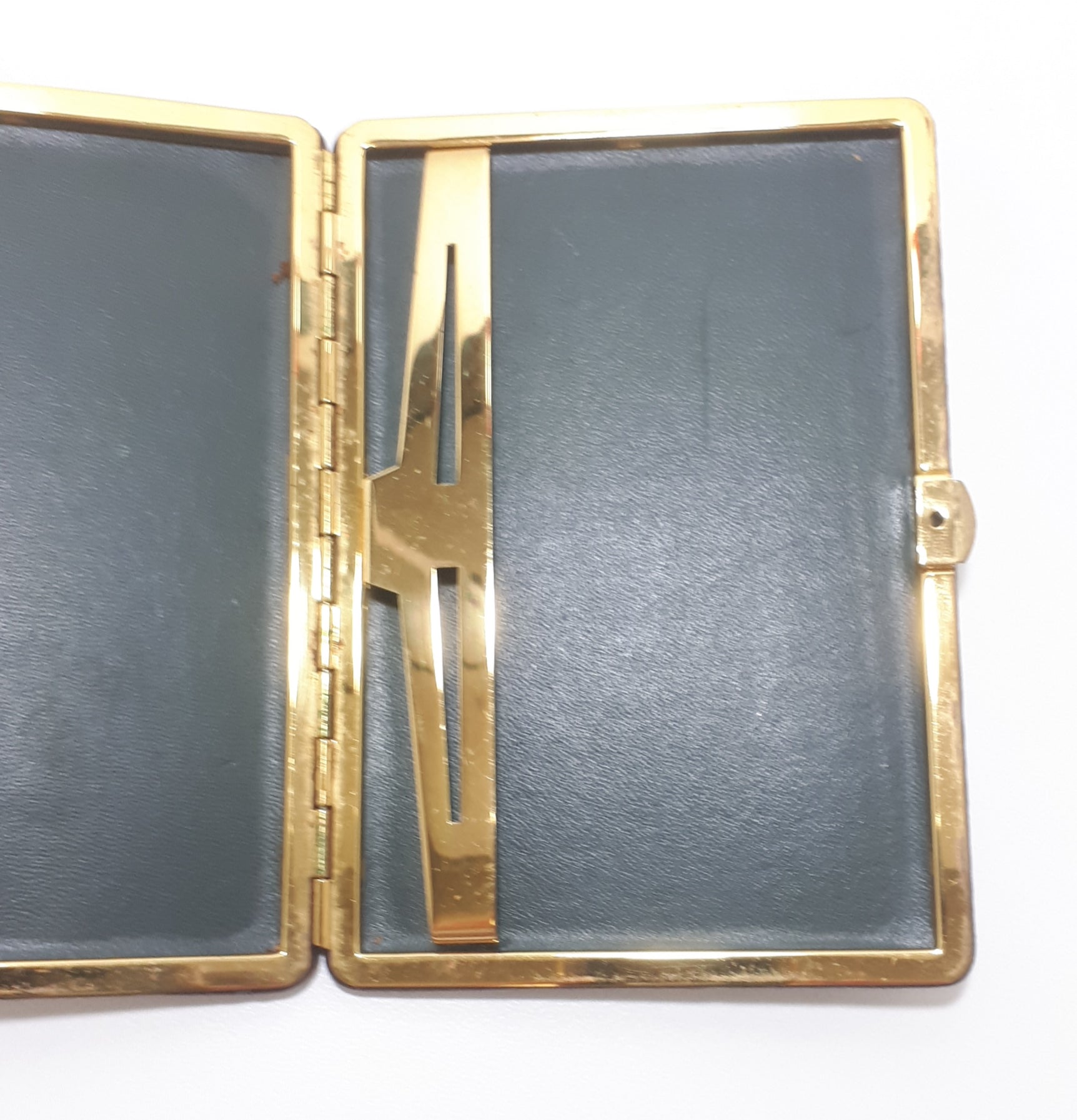Vintage Genuine Ostrich Hide Leather Smokers Cigarette Case