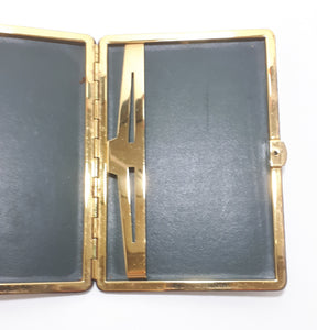 Vintage Genuine Ostrich Hide Leather Smokers Cigarette Case