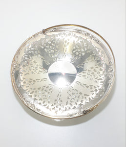 Yeoman EPNS Silver Plated Reticulated Pierced Metal Basket With Swing Handle