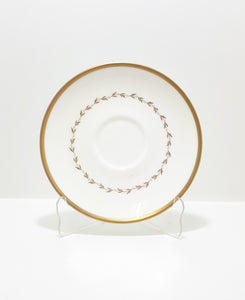 Vintage Royal Doulton White & Gold Saucer – Covington Pattern