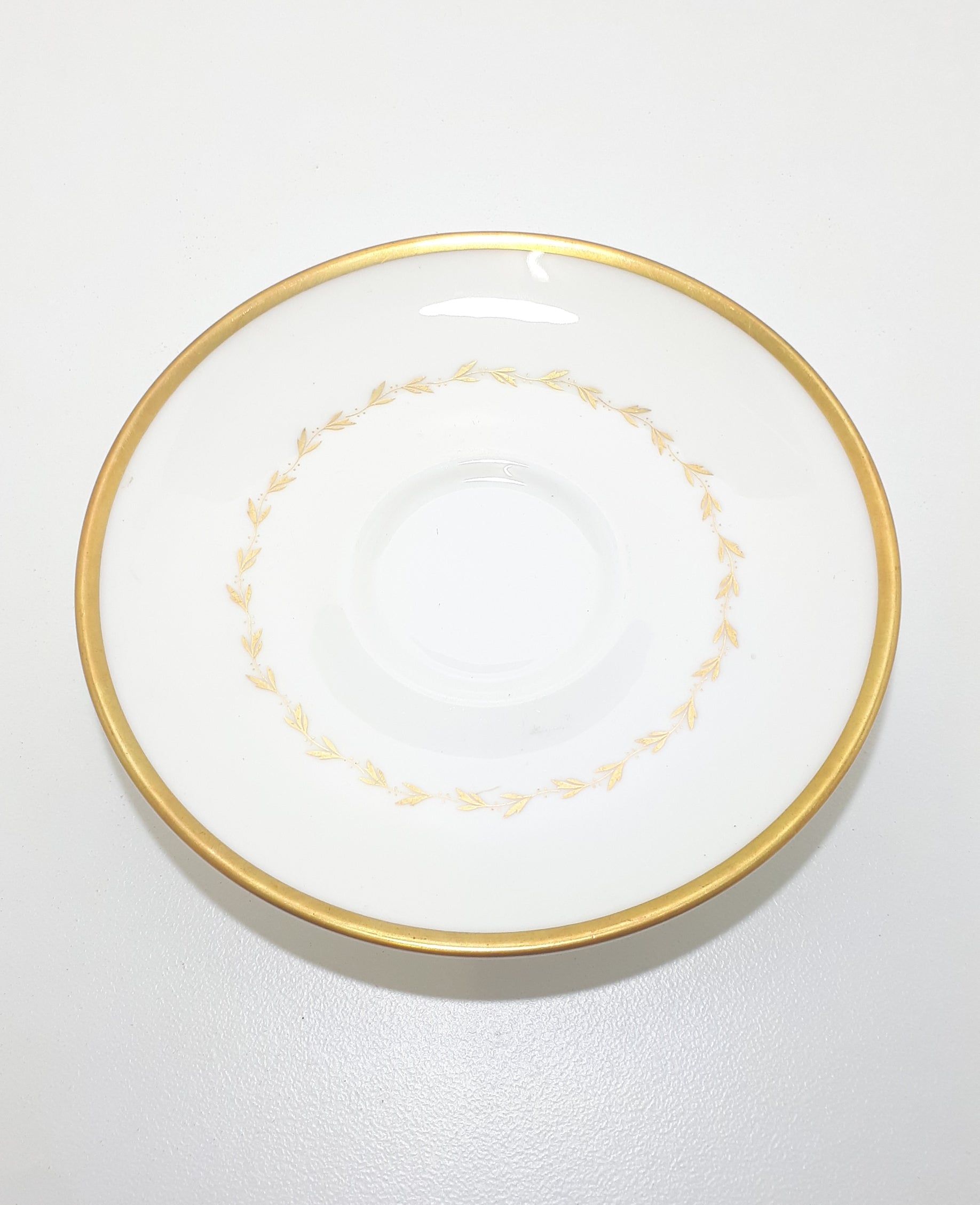 Vintage Royal Doulton White & Gold Saucer – Covington Pattern