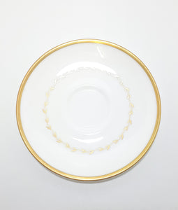 Vintage Royal Doulton White & Gold Saucer – Covington Pattern