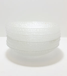 9 Piece Vintage Glass Dessert Set – Serving Bowl & 8 Dessert Bowls