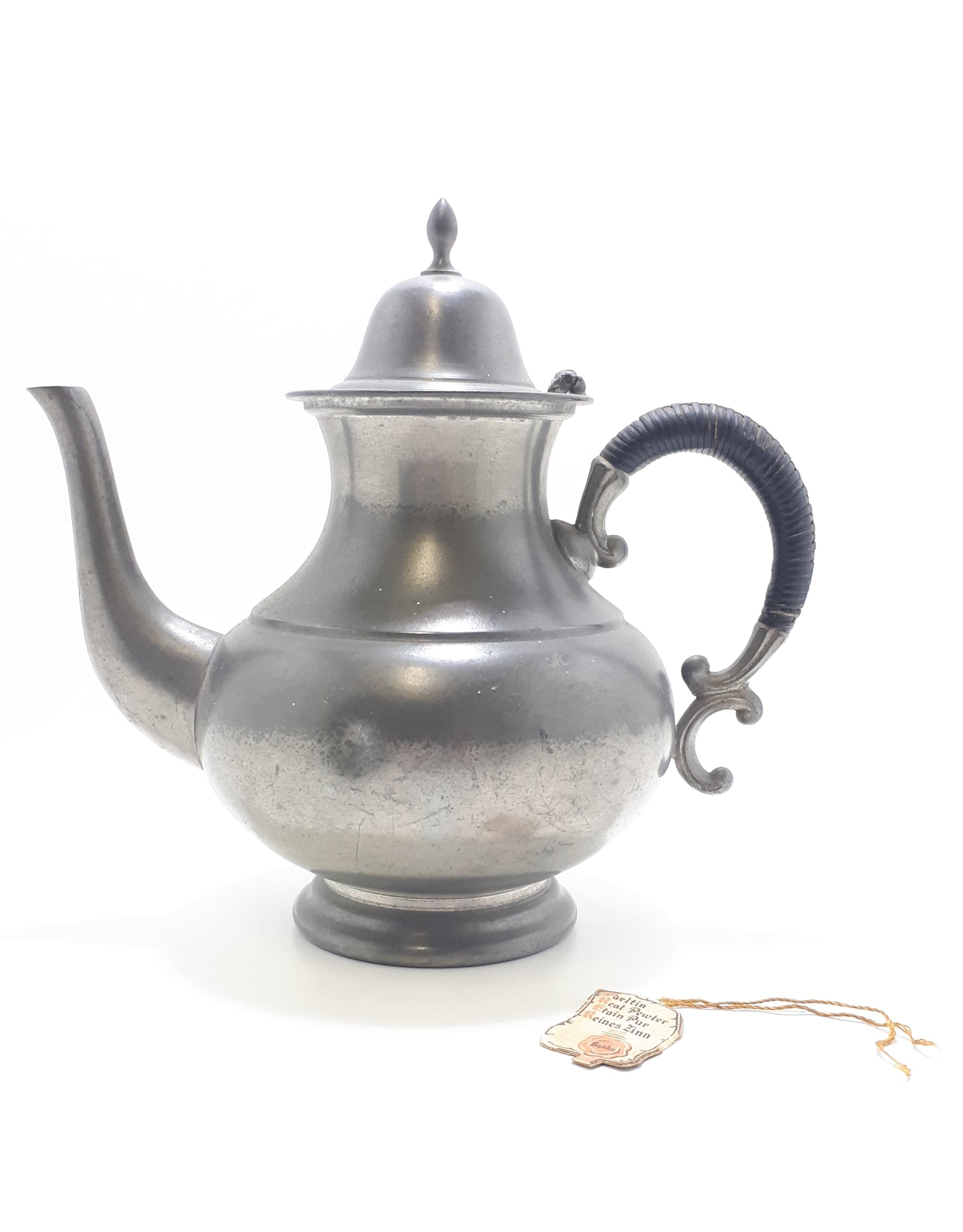 Vintage Dutch Kurz & Co Pewter Tea Pot
