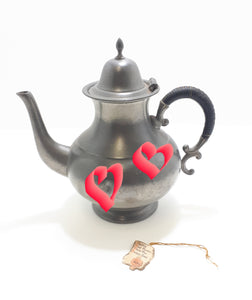 Vintage Dutch Kurz & Co Pewter Tea Pot