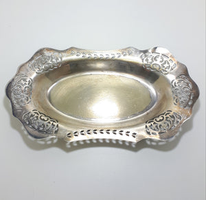 Vintage Silver Plated Reticulated Pierced Van Riebeeck Plate Presentation Dish