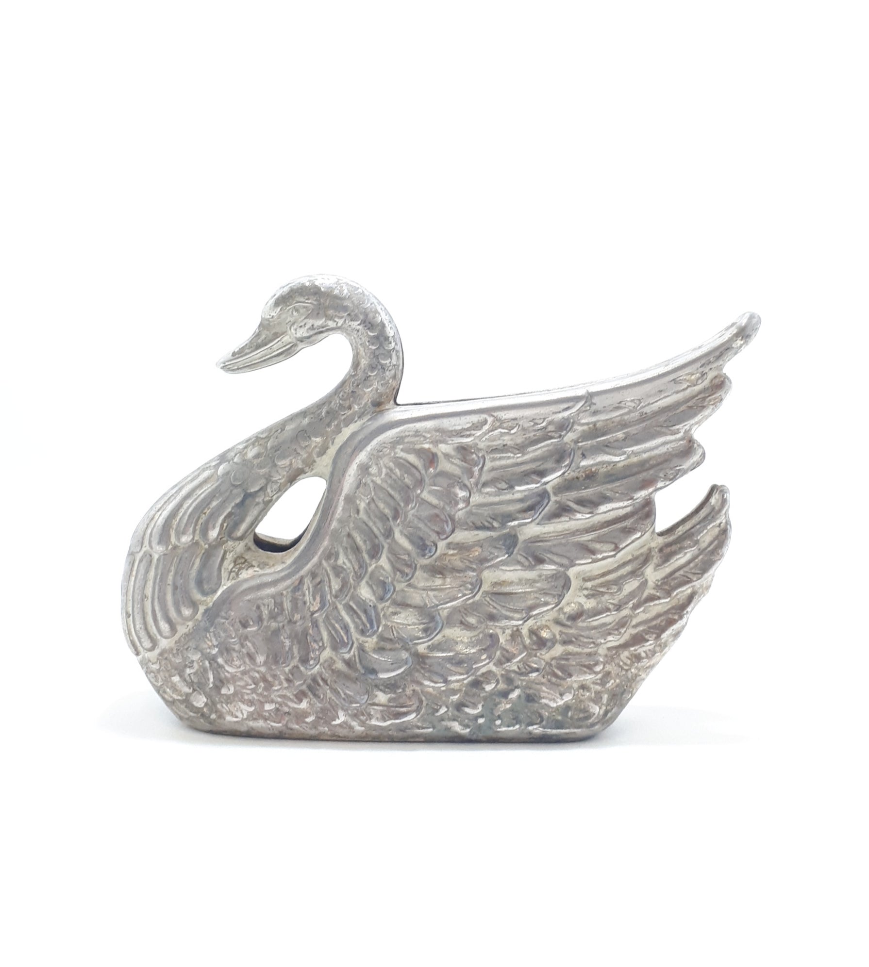 Vintage Cast Metal Swan Letter Holder