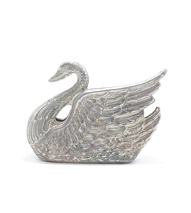 Vintage Cast Metal Swan Letter Holder