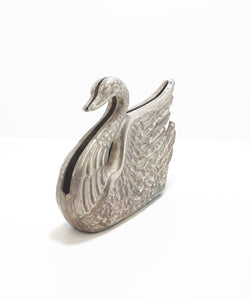 Vintage Cast Metal Swan Letter Holder