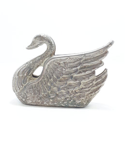 Vintage Cast Metal Swan Letter Holder