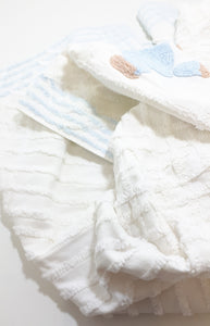 Vintage Textile Teddy Bear Baby Linen Wrap / Blanket – Cotton