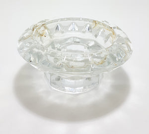 Pressed Glass Candle Holder