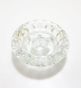 Pressed Glass Candle Holder