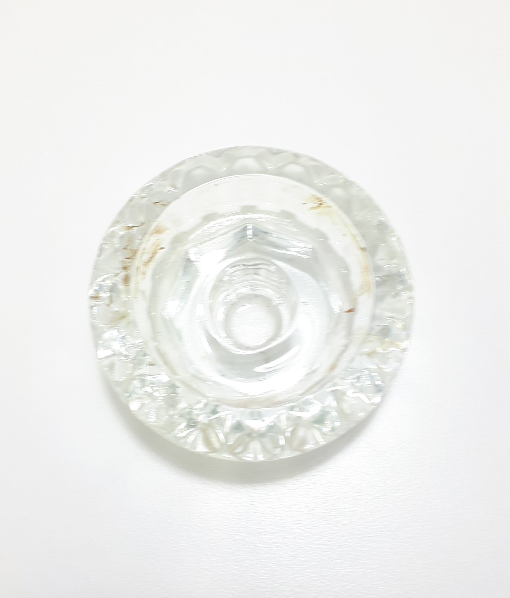 Pressed Glass Candle Holder