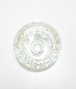 Pressed Glass Candle Holder