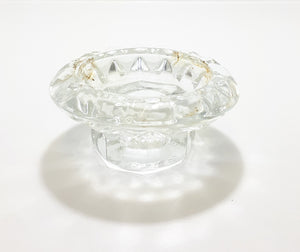 Pressed Glass Candle Holder