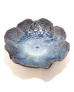 Beautiful Deep Blue Art Pottery Presentation Bowl