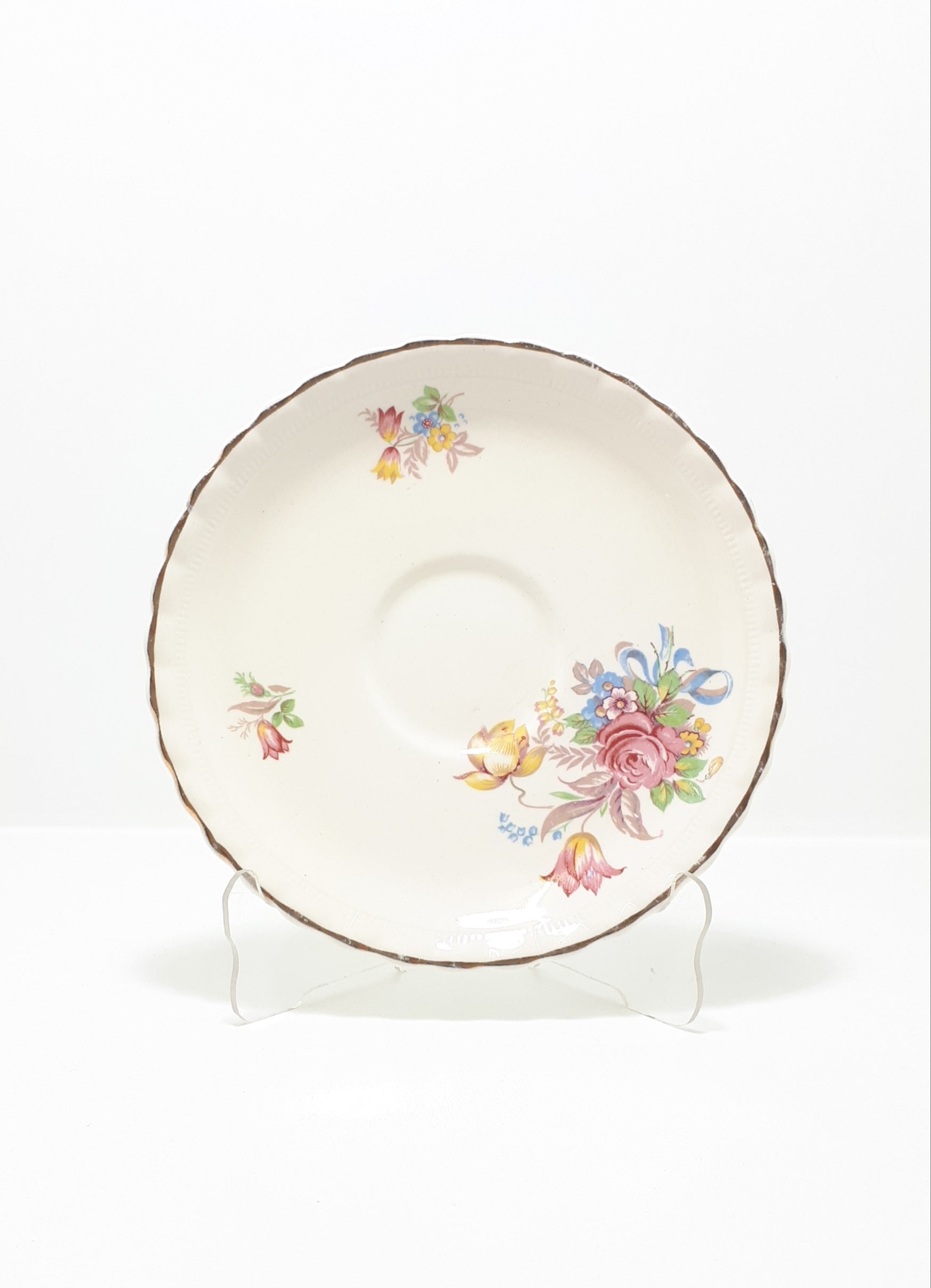 Vintage J&G Meakin Ceramic Saucer – Centenary Series