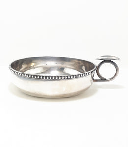 Antique Silver Plated Porringer With Ring Handle