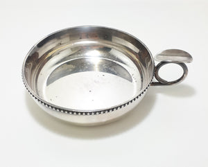 Antique Silver Plated Porringer With Ring Handle
