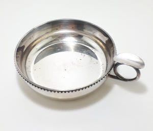 Antique Silver Plated Porringer With Ring Handle