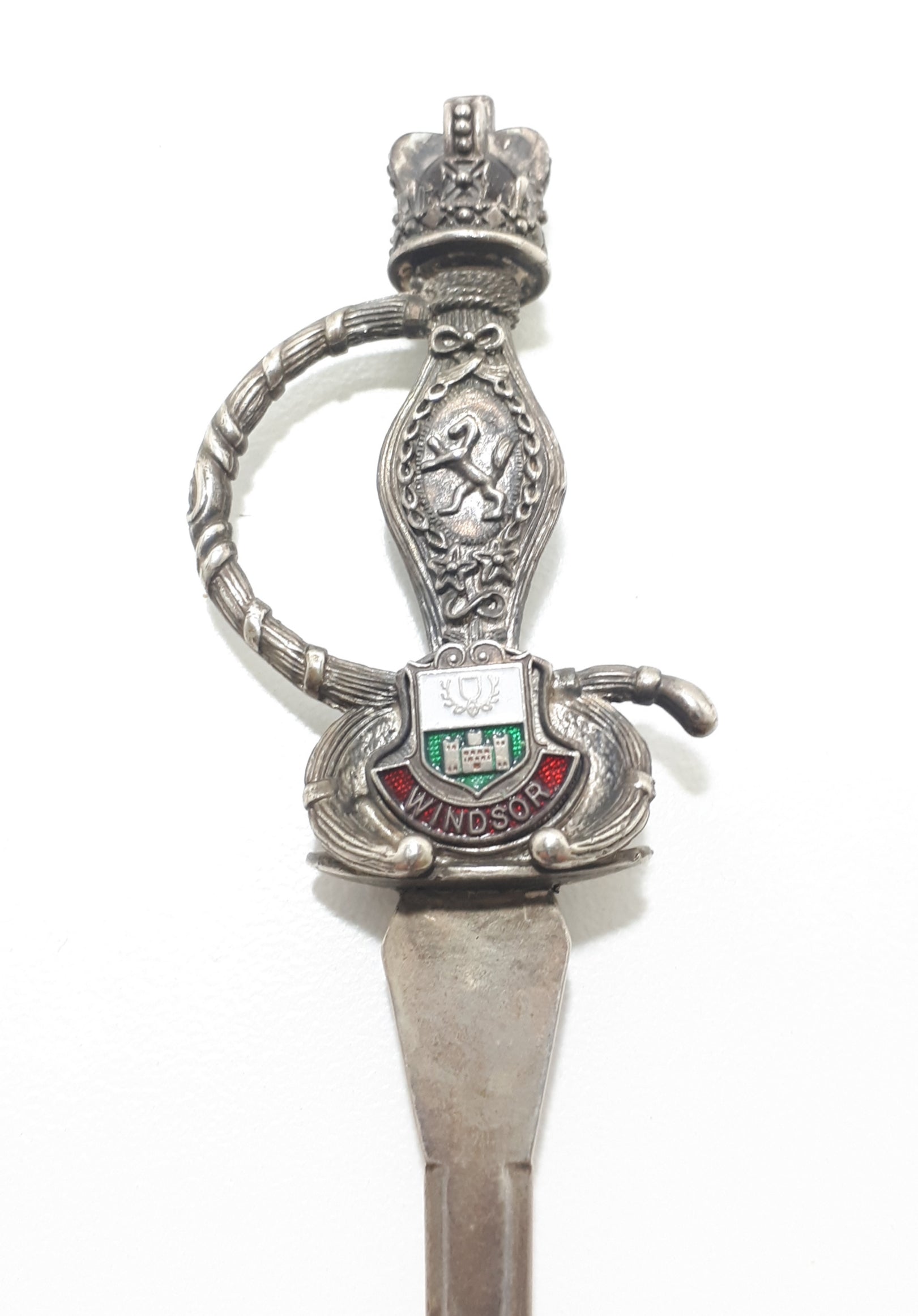 Windsor Souvenir Sword Letter Opener With Genuine Leather Sheath