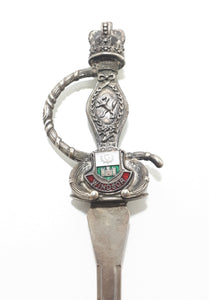 Windsor Souvenir Sword Letter Opener With Genuine Leather Sheath