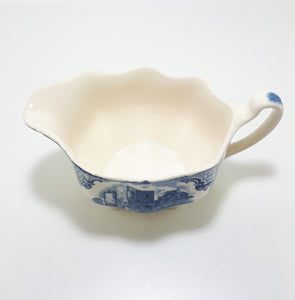 Ceramic Johnson Bros “Old Britain Castles” Blue Sauce / Gravy Boat