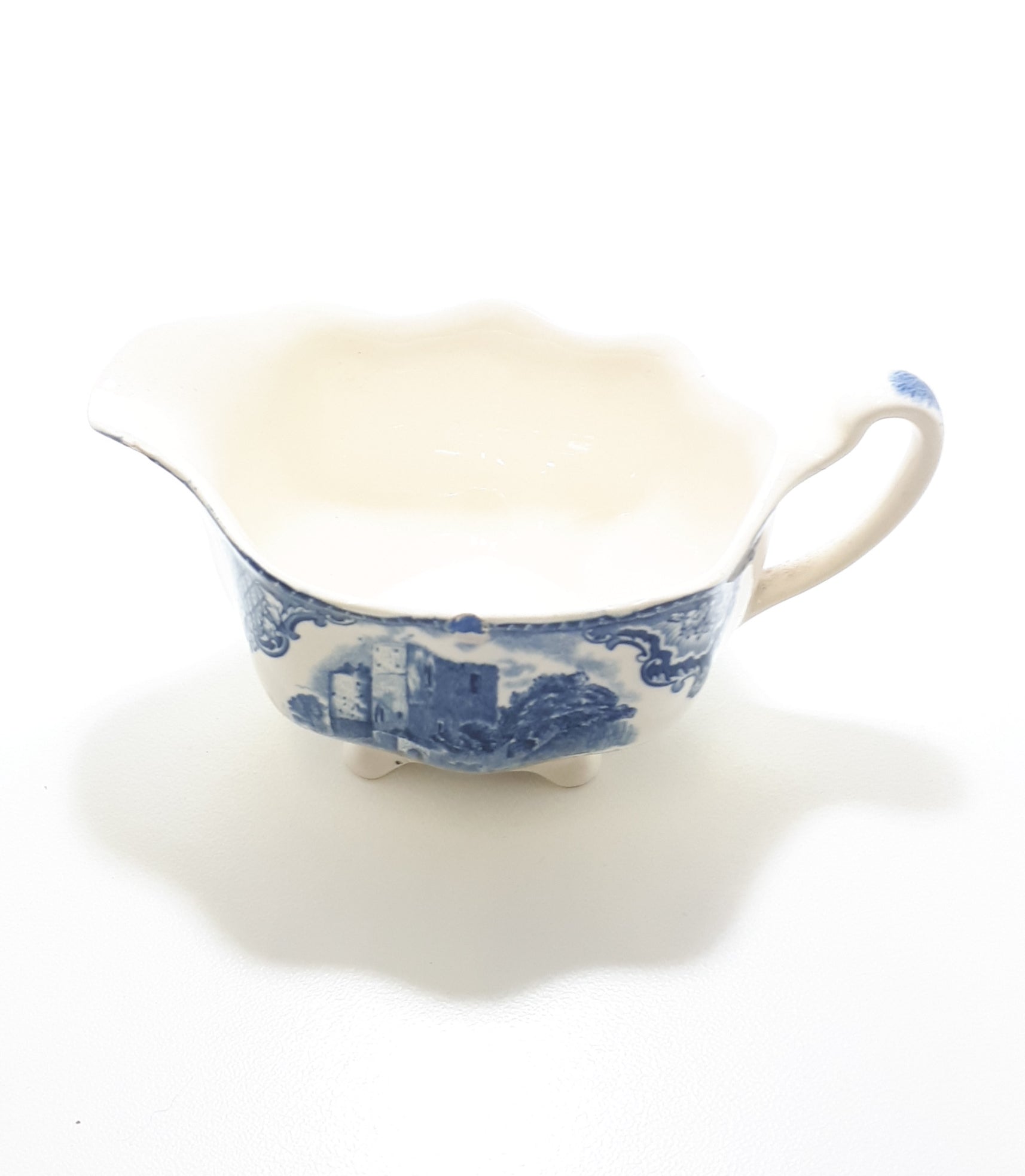 Ceramic Johnson Bros “Old Britain Castles” Blue Sauce / Gravy Boat