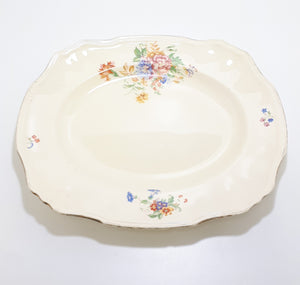 Large Vintage 1930’s Marquis Shaped Alfred Meakin Serving Platter – Brighton Pattern