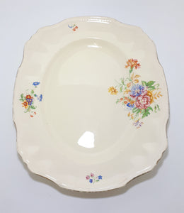 Large Vintage 1930’s Marquis Shaped Alfred Meakin Serving Platter – Brighton Pattern
