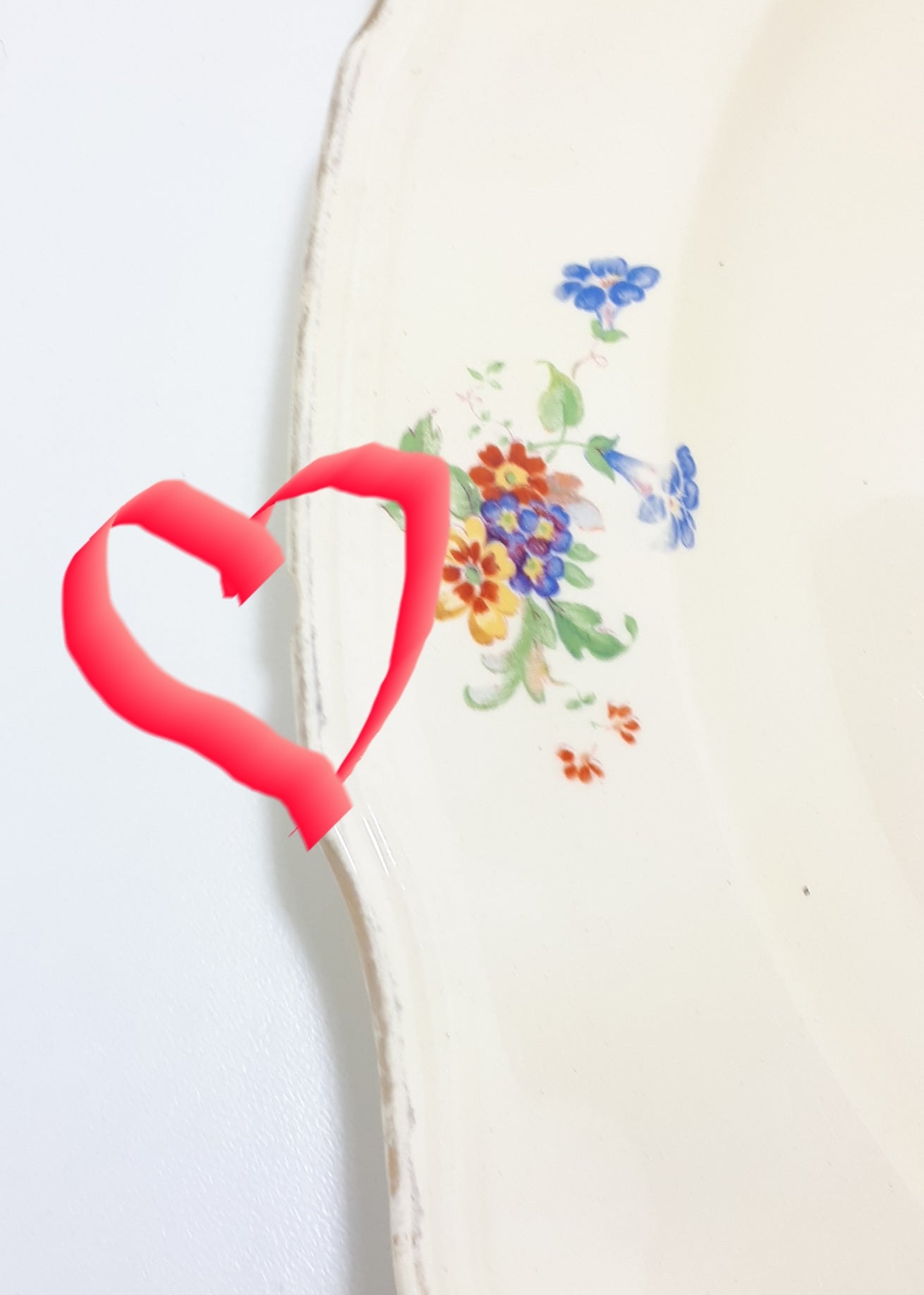 Large Vintage 1930’s Marquis Shaped Alfred Meakin Serving Platter – Brighton Pattern
